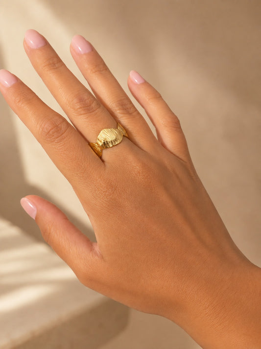 Golden Shell Ring