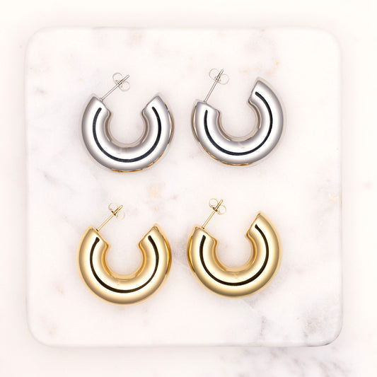 Chunky Hoops Earrings